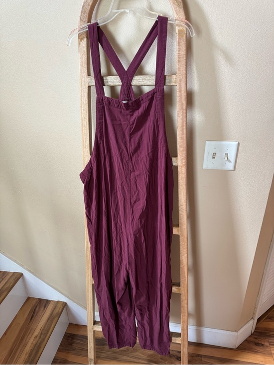Urban Outfitters Pants - Sleeveless Cross-Back Jumpsuit in Deep Wine